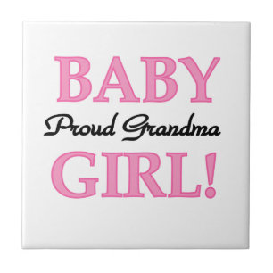 Proud Grandma Flicka Gifts Kakelplatta