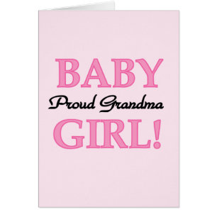 Proud Grandma Flicka Tshirts och Gifts Hälsningskort