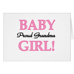 Proud Grandma Flicka Tshirts och Gifts Hälsningskort