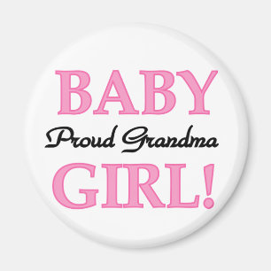 Proud Grandma Flicka Tshirts och Gifts Magnet