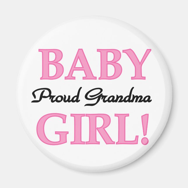 Proud Grandma Flicka Tshirts och Gifts Magnet (Framsidan)