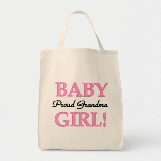 Proud Grandma Flicka Tshirts och Gifts Tygkasse (Framsidan)