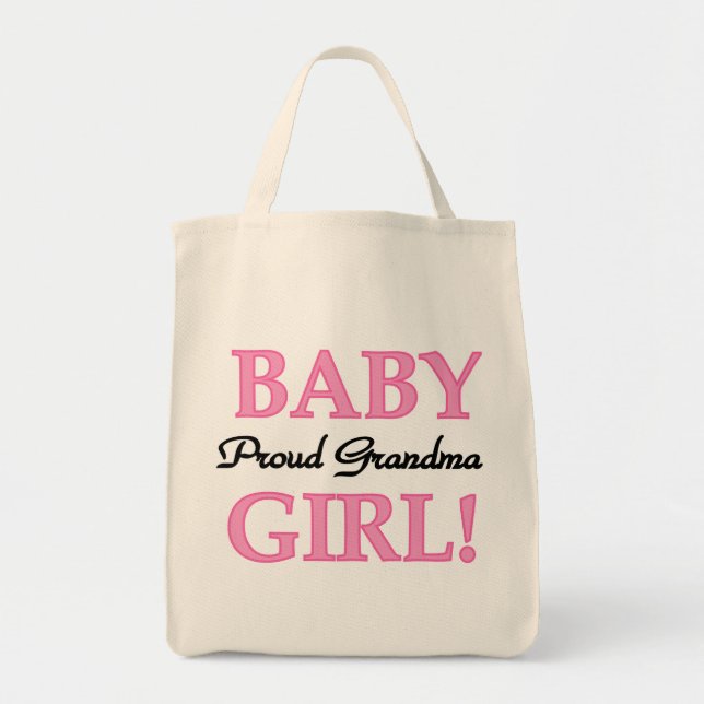 Proud Grandma Flicka Tshirts och Gifts Tygkasse (Framsidan)