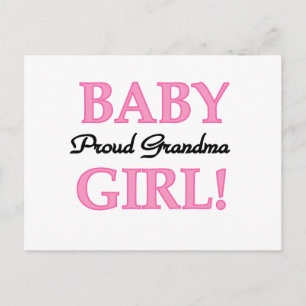 Proud Grandma Flicka Tshirts och Gifts Vykort