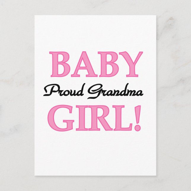 Proud Grandma Flicka Tshirts och Gifts Vykort (Framsida)