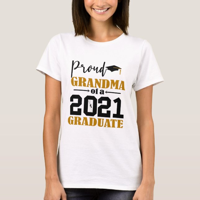 Proud Grandma från 2021 Student T Shirt (Framsida)