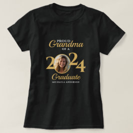 Proud Grandma från 2024 Student Photo & Namn T Shirt