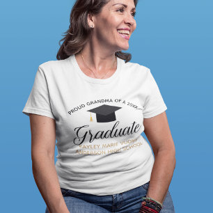 Proud Grandma från 2025 Student Anpassningsbar Stu T Shirt