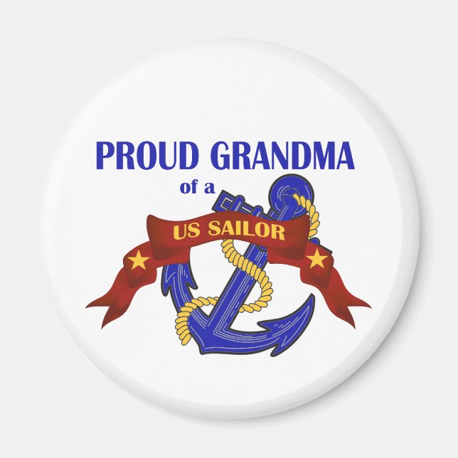 Proud Grandma från en amerikansk sjöman Magnet (Framsidan)