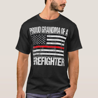 Proud Grandma från en Firefighter Fireman T Shirt