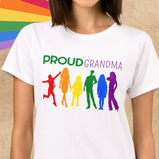 Proud Grandma Gay pride honsilhouettes T Shirt (Skapare uppladdad)