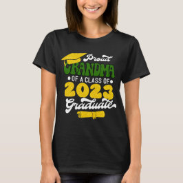 Proud GRANDMA i klass 2023 Student Guld T Shirt