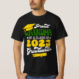 Proud GRANDMA i klass 2023 Student Guld T Shirt