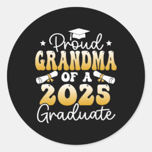 Proud Grandma, KL 2025, Student Senior Grad Runt Klistermärke