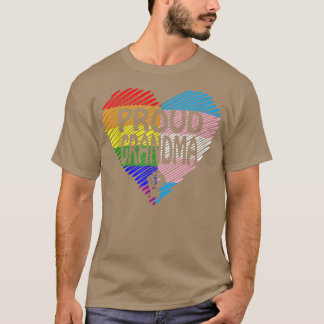 Proud Grandma LGBT med Rainbow och Transgender Fl T Shirt