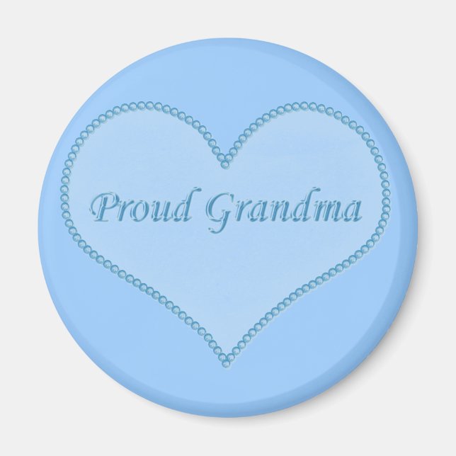 Proud Grandma Magnet, Blue Magnet (Framsidan)