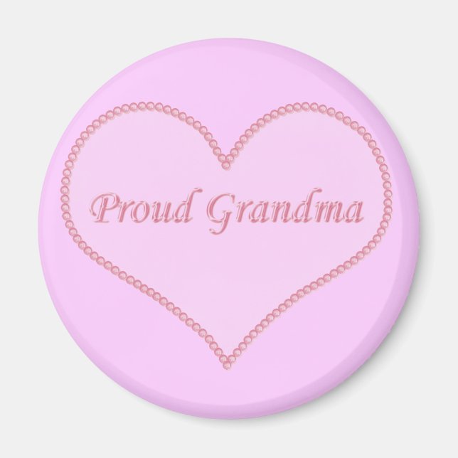 Proud Grandma Magnet, Rosa Magnet (Framsidan)