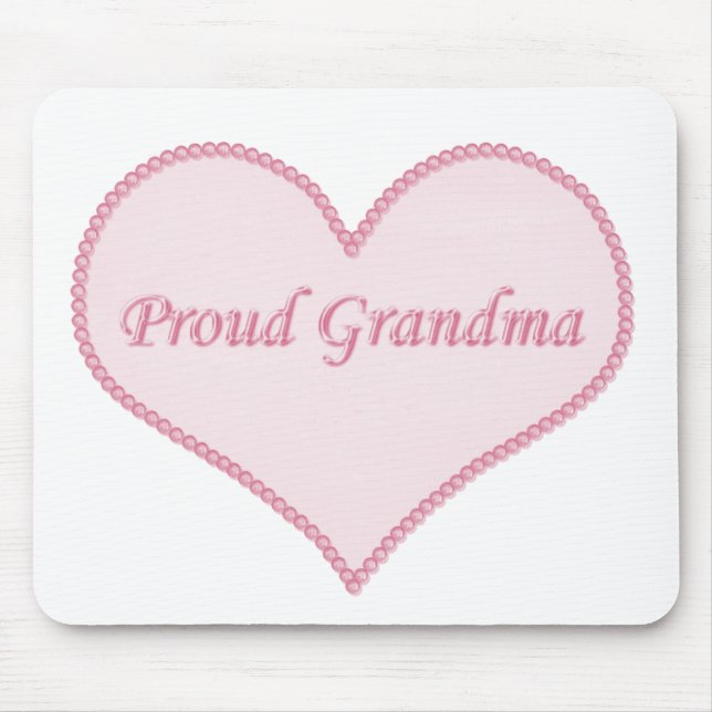 Proud Grandma Mousepad, Rosa Musmatta (Framsidan)