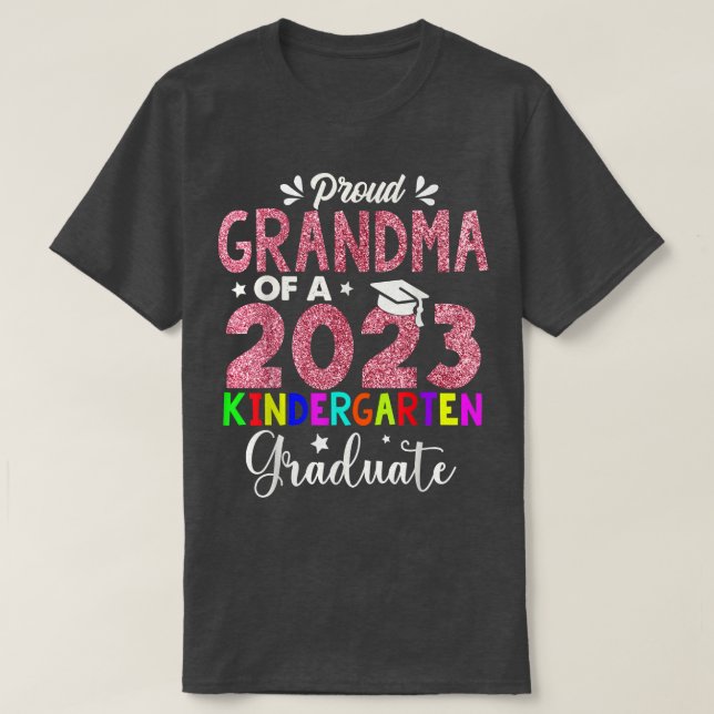 Proud Grandma of 2023 Kindergarten Student Mor T Shirt (Design framsida)