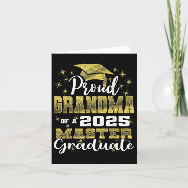 Proud Grandma of 2025 Cl Master Student Family Gr Kort (Framsida)