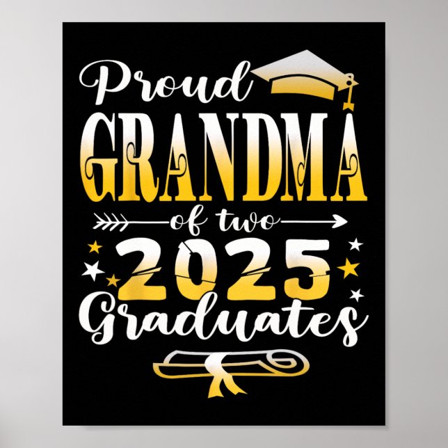 Proud Grandma of 2025 Student Twillingar Graduati Poster (Framsidan)