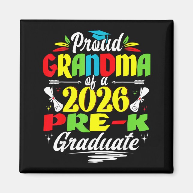 Proud grandma of 2026 pre-k graduate mothers day magnet (Framsidan)