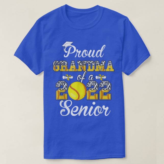 Proud Grandma of a 2022 Senior Leopard Softball Ga T Shirt (Design framsida)