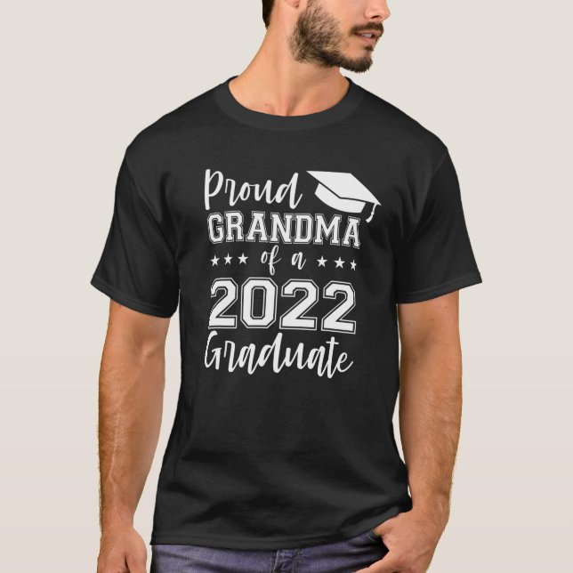 Proud Grandma of A 2022 Student, Studenten 2022 T Shirt (Framsida)