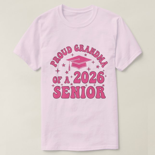 Proud Grandma of a 2026 Football Senior Class T Shirt (Design framsida)