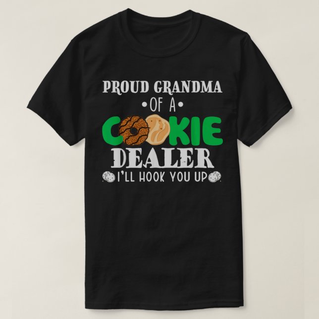 Proud Grandma of a Cookie Dealer Troop Leat Birt T Shirt (Design framsida)
