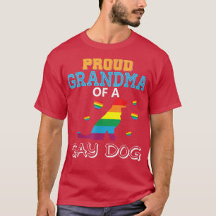 Proud Grandma of a Gay Hund Lesbisk Pride HGBT Rai T Shirt
