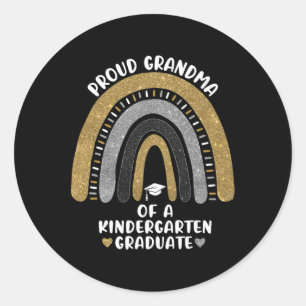 Proud Grandma of a Kindergarten Student School Ra Runt Klistermärke