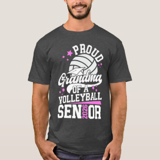 Proud Grandma of A Volleyball Senior Grandma 2026 T Shirt