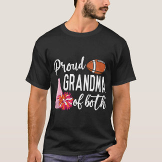 Proud Grandma of CheerLeader & Football Player T Shirt