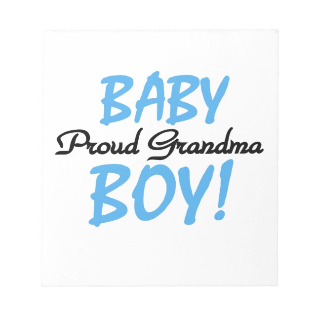 Proud Grandma Pojke Gifts Anteckningsblock (Framsida)