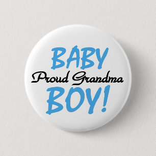 Proud Grandma Pojke T-shirts och presenter Knapp