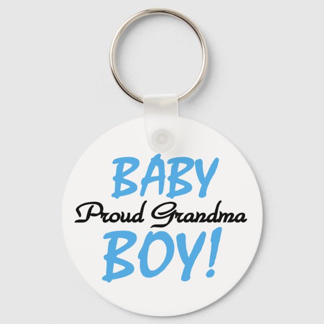 Proud Grandma Pojke T-shirts och presenter Nyckelring (Framsida)