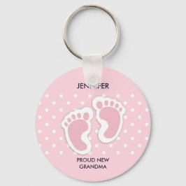 Proud Grandma Rosa Flicka Nyckelring