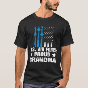 Proud Grandma US Airforce Military Veterans Family T Shirt