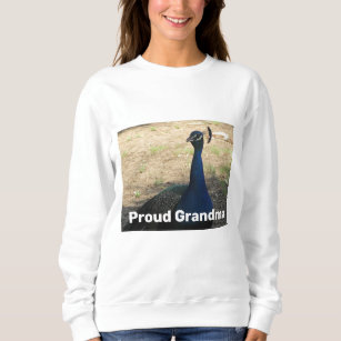 Proud Grandma Vibrant Peacock Photo Animal T Shirt