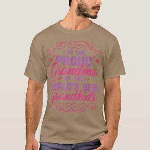 Proud Grandma World's Best Barnbarn Novelty T Shirt