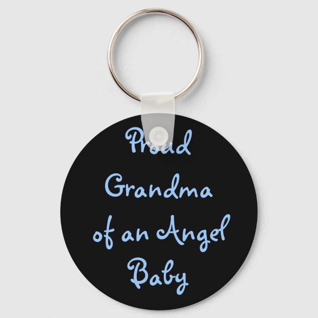 Proud Grandmaof an Angel Baby Nyckelring (Framsida)