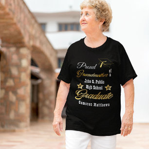 Proud Grandmor från Student Namn Studenten T Shirt