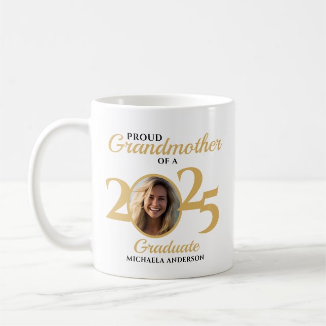 Proud Grandmor of a 2024 Student Photo & Namn Kaffemugg (Vänster)