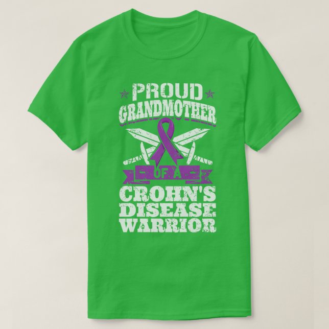 Proud Grandmor of a Crohns Disease Warrior Awar T Shirt (Design framsida)