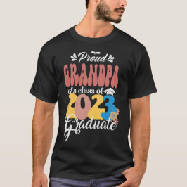 Proud GRANDPA av klass 2023 Student Retro T Shirt