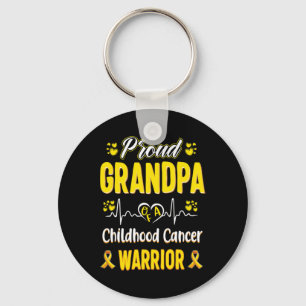 Proud Grandpa Children Cancer Warrior Awareness R Nyckelring