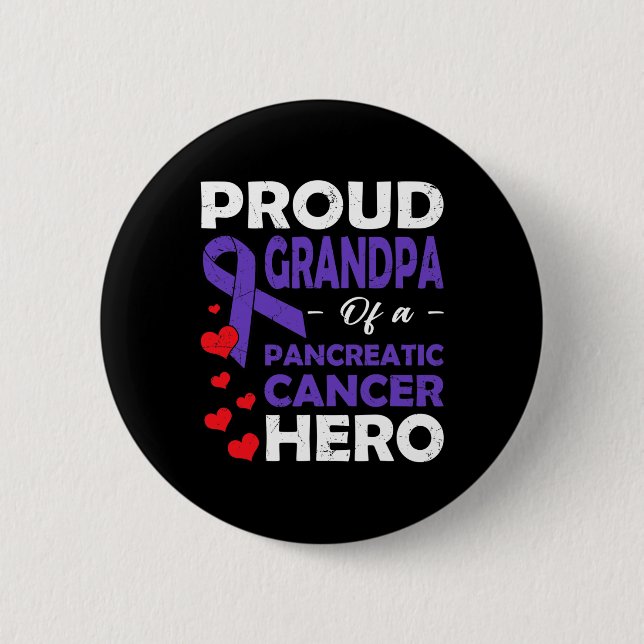 Proud Grandpa, en pankreascancer Hero Warrior Knapp (Framsida)