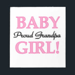 Proud Grandpa Flicka Gifts Anteckningsblock<br><div class="desc">Proud Grandpa från Flicka mugg,  keepéboxar,  plattor,  anteckningsböcker,  prydnadsföremål,  magneter och andra stolta morapkläder och presenter med svart och rosa textdesign.</div>