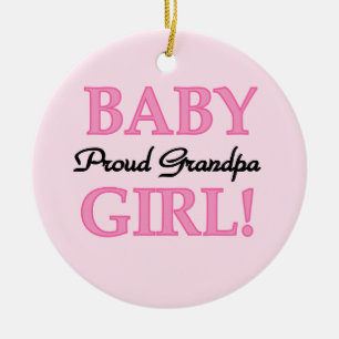 Proud Grandpa Flicka Gifts Julgransprydnad Keramik